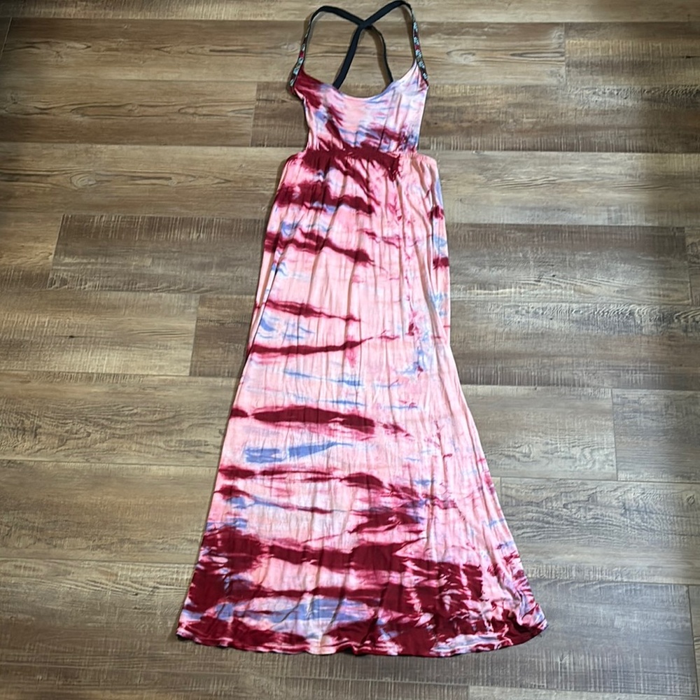 Ecote Red and White Spaghetti Strap Sundress